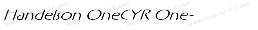 Handelson OneCYR One字体转换